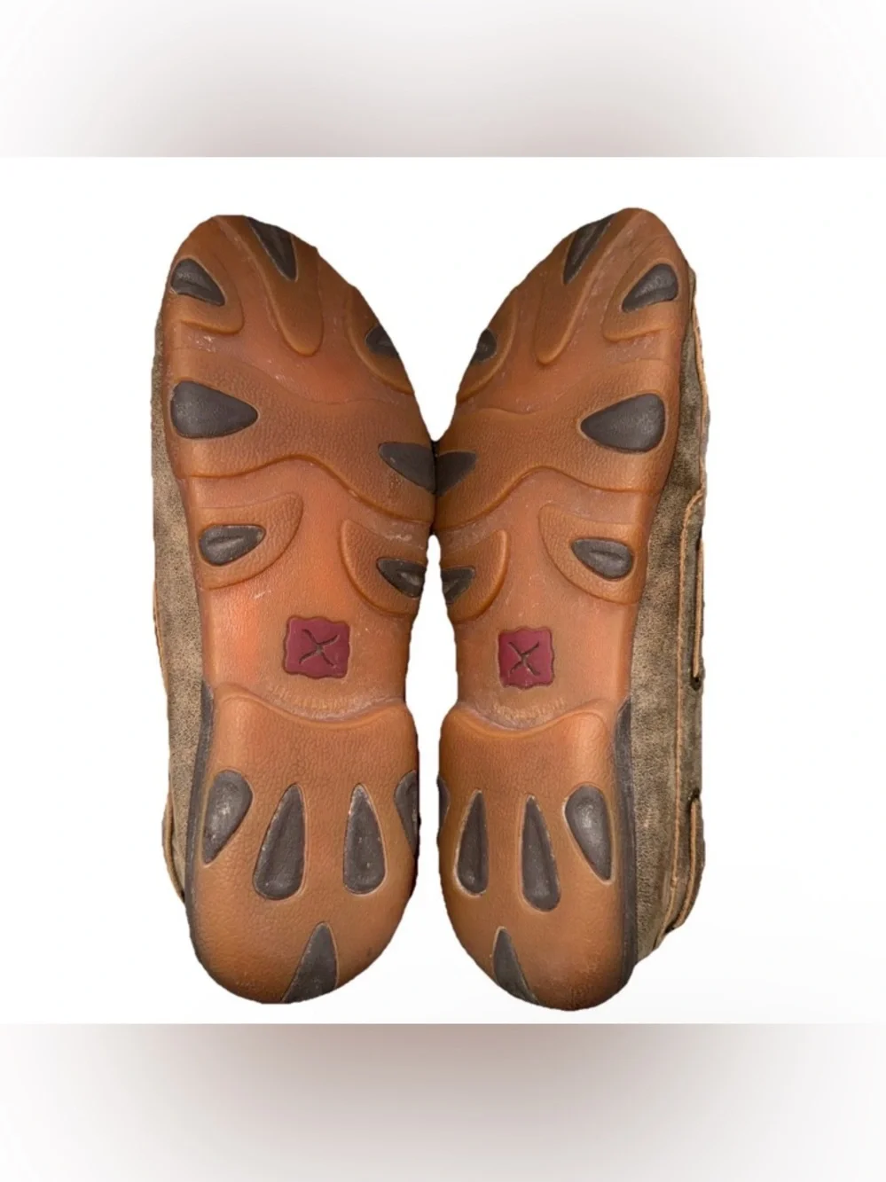 Twisted X Womens Driving Mocs Brown Leather Boat Shoes WDM0003 Western Size 9.5M